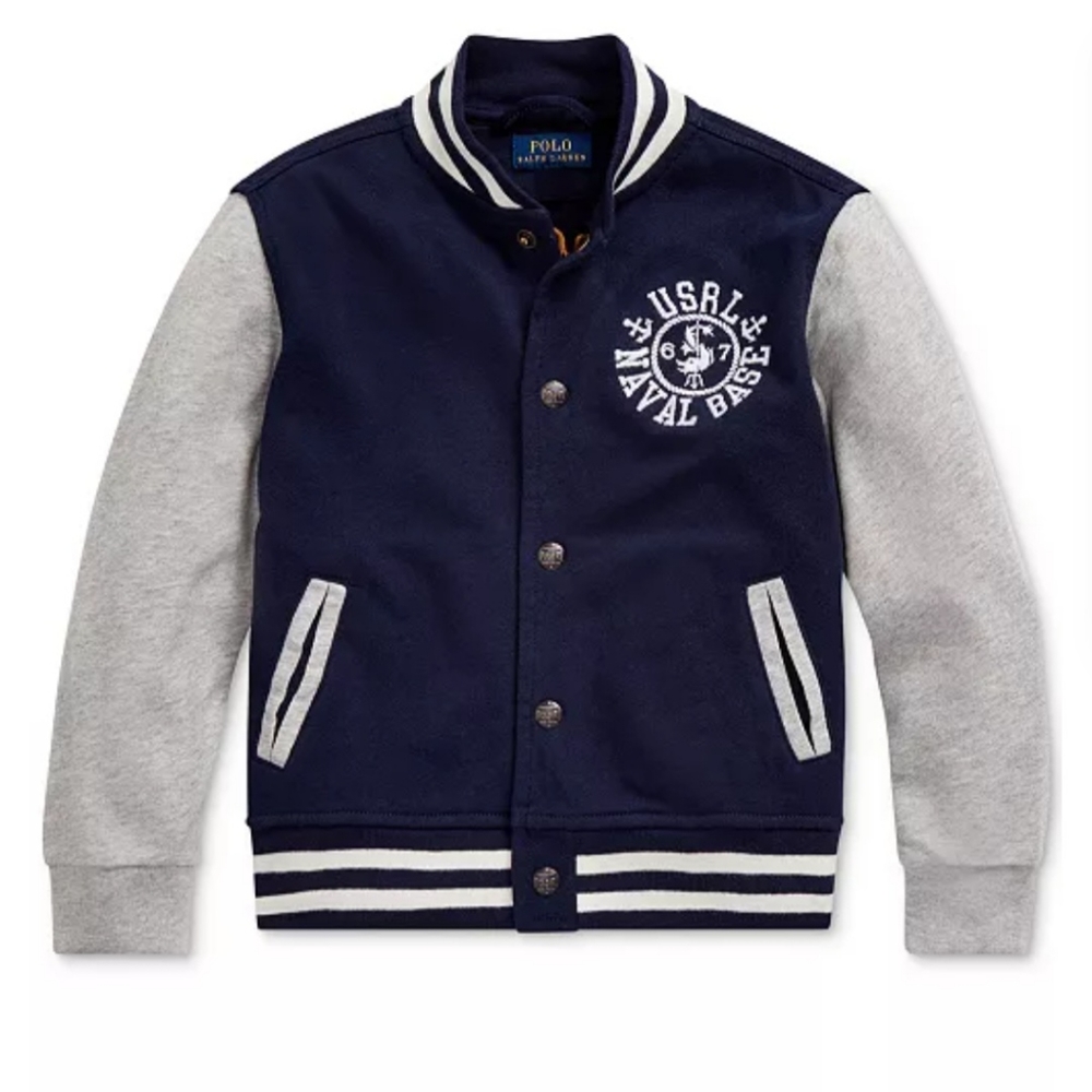 SOLD Rare Polo Ralph Lauren Toddler Boys Spa Terry Baseball Jacket Navy 2T⚓️
